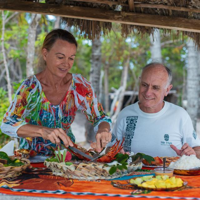 Dégustation de langouste à l'îlot Brosse